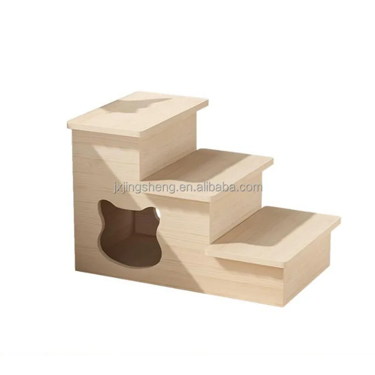 Easy Pet Stairs / Pet Ramp / Pet Ladder Durable Dog Ramp For High Beds Wooden Cat Ramp Stairs Steps