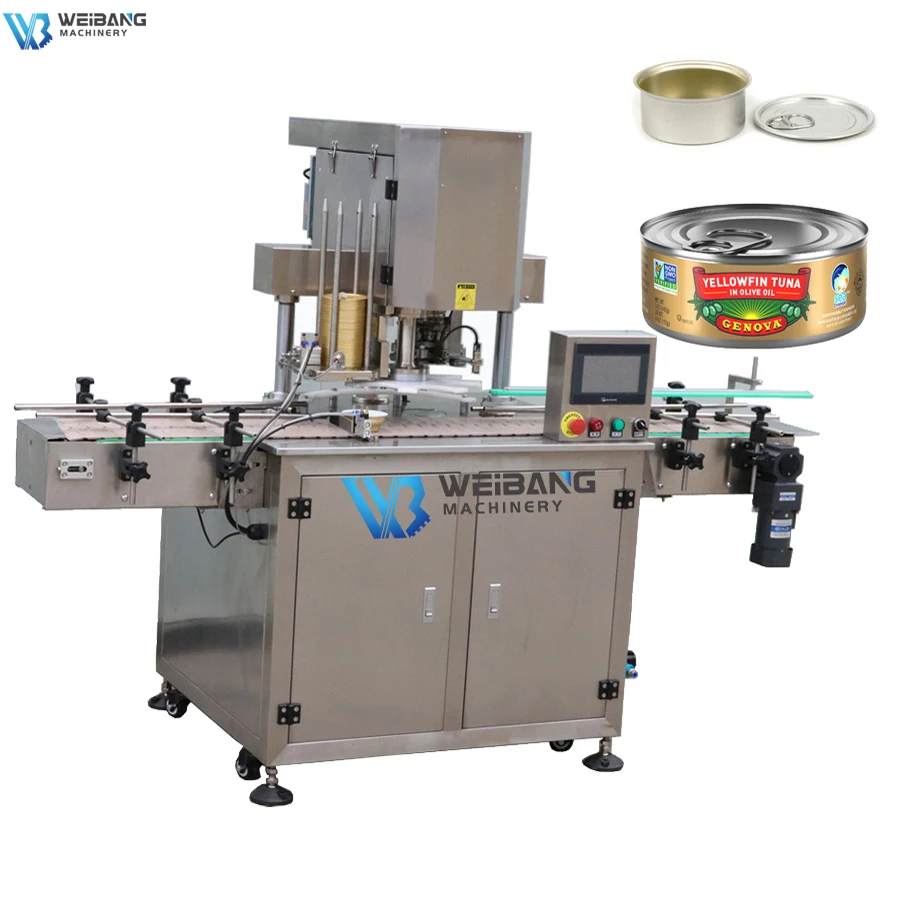 WB-Q130 Automatic Milk Powder Protein Powder Container Sealing Capping machines  Tin Can Sealer