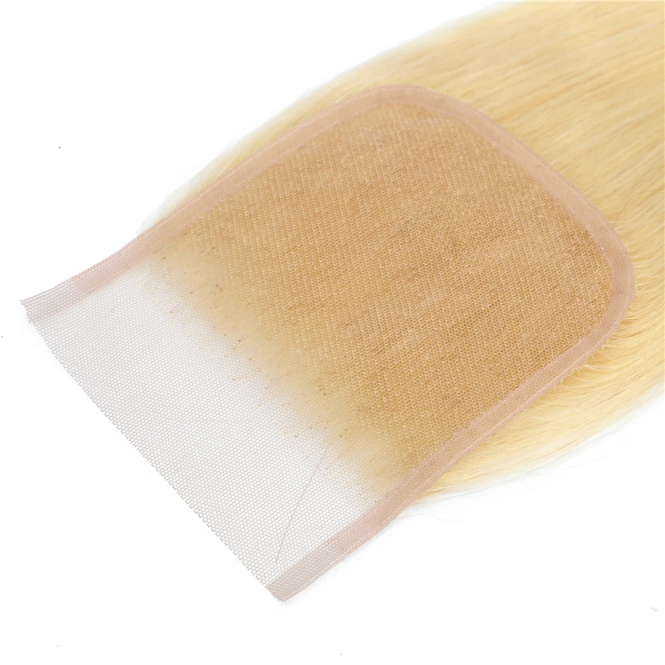 Yeswigs 613 Blonde Lace Frontal Closure Straight Wave Brazilian Human Hair Virgin Cuticle Aligned 4X4 5x5 360 Lace 613 Closure
