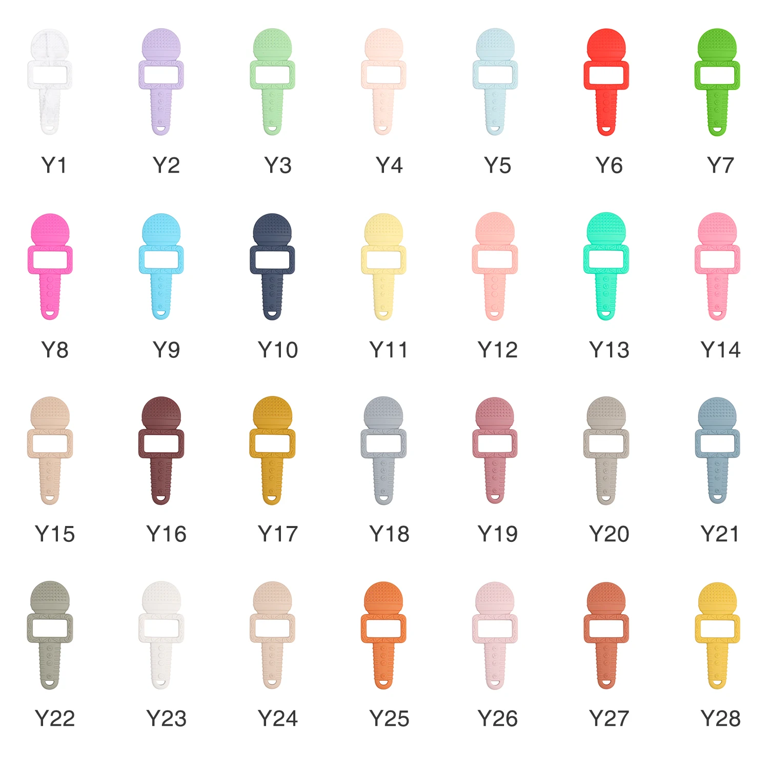 ES-Pro Cute Baby Chew Silicone Teether Toys Music Talent Microphone Design for Kids Soft & DIY Features Free Sample