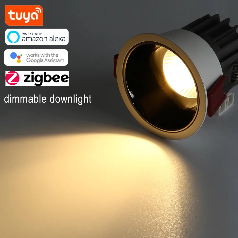 Downlights Indoor Luminaires smart home upgrading zigbee gateway sync adjust ceiling light recessed led down light brightness