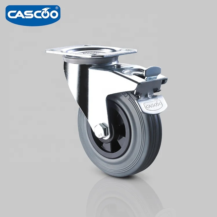 CASCOO 125/37.5 50 черная твердая резиновая тележка для гипсокартона колесо с пробкой мусорных баков
