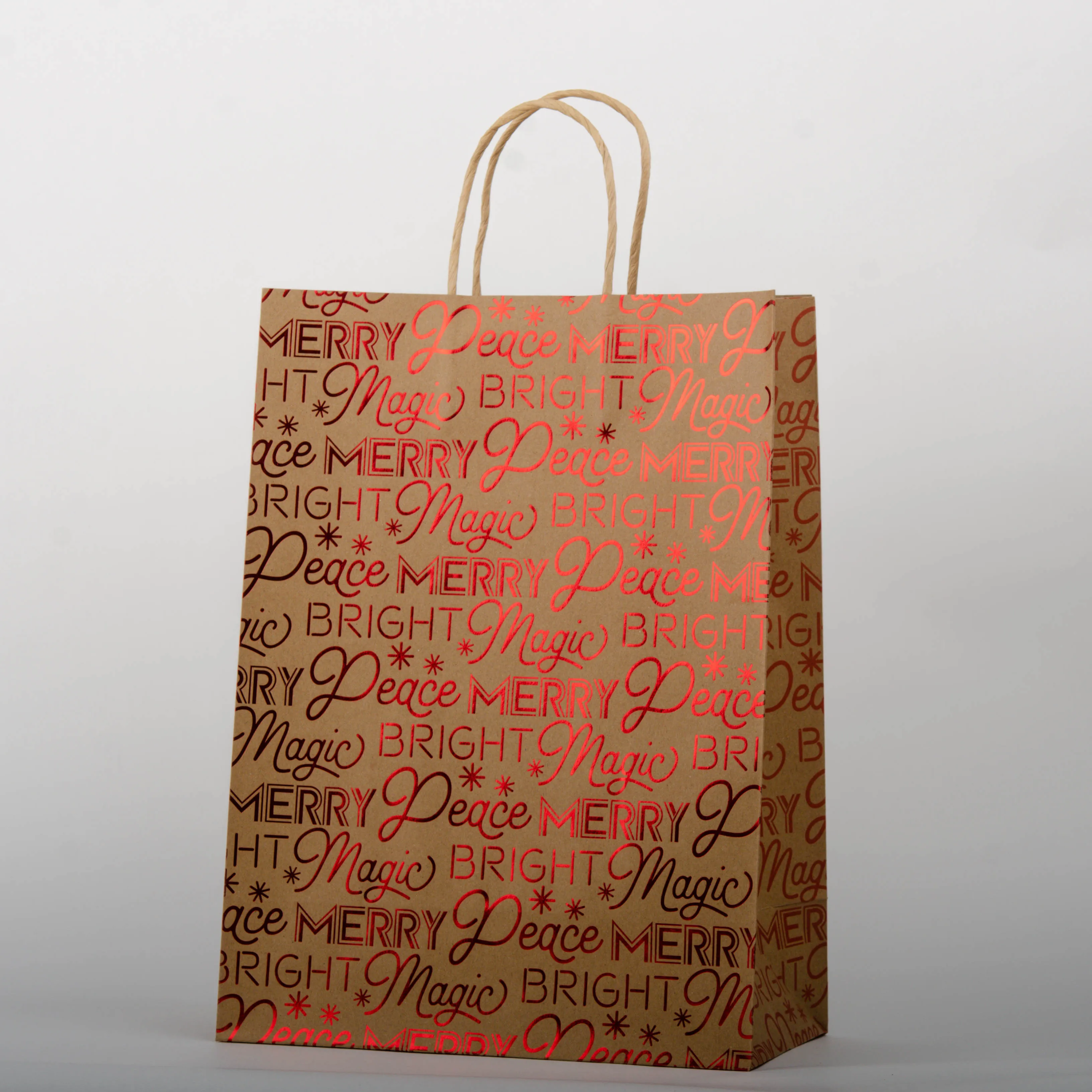 The latest large gift paper bag  Cheap large recyclable kraft paper shopping gift bags