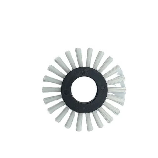 round brush with  nylon Plastic Weaving  Brush For Machine Parts Accessories factory with silver seed  round brush