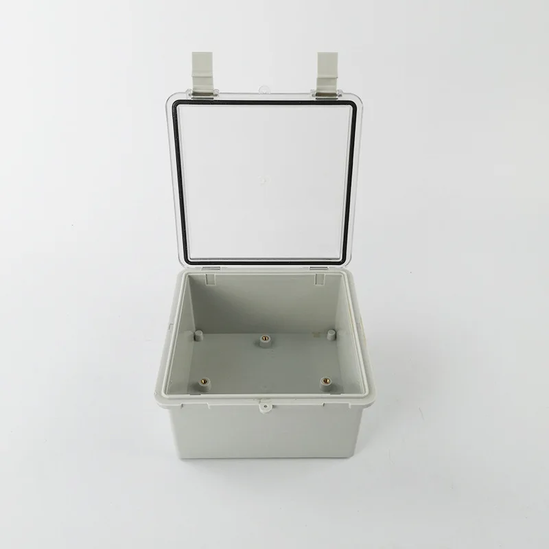IP66 waterproof mounting box ABS PC back box electrical box plastic buckle hinge enclosure with transparent cover