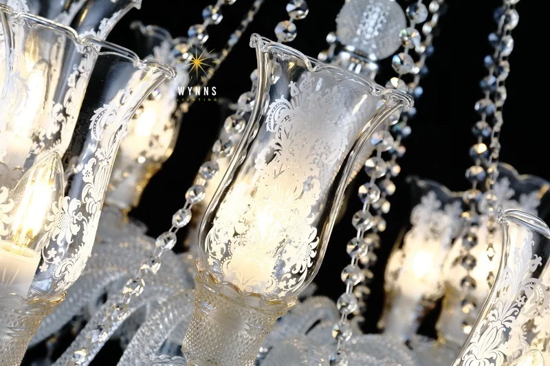 Bacarat Luxury Crystal Glass Pendant Lamp Europe Quality LED Chandelier Home Hotel Restaurant Ceiling Elegant Lighting