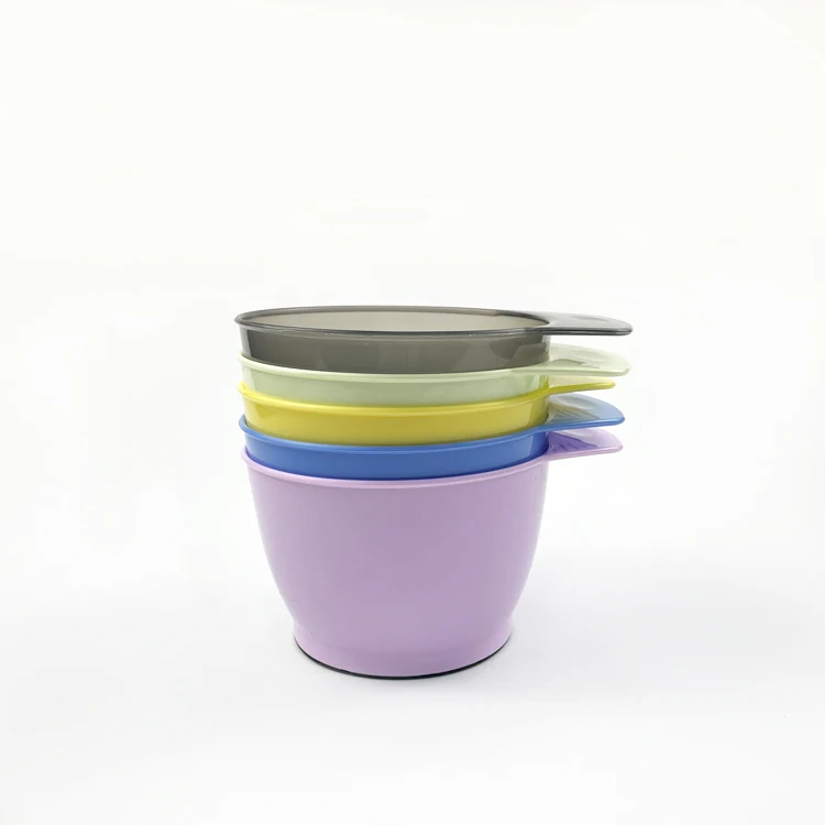 Красочная пластиковая чаша для окрашивания волос с индивидуальным логотипом очень глубокая большая круглая окраска