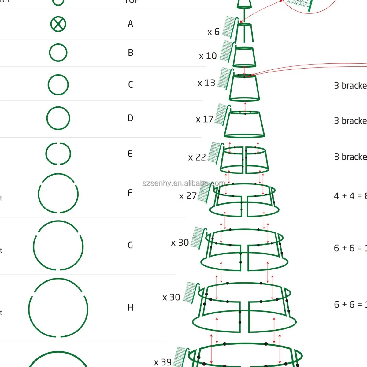 arbol gigante navidad Outdoor garden shopping mall decoration 8 meters Giant Artificial Christmas Trees