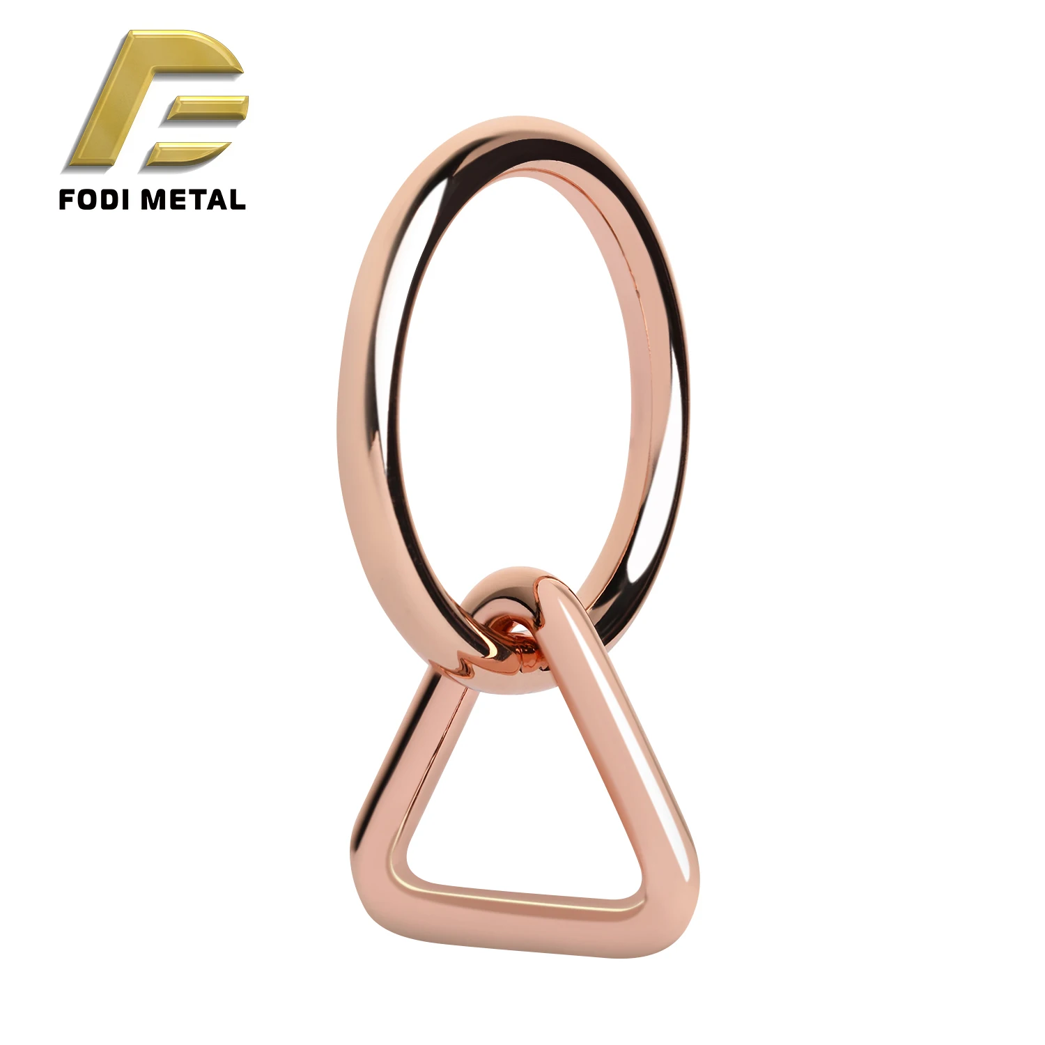 WD3805 Pet leash Hardware Metal Triangle O ring buckle For dog