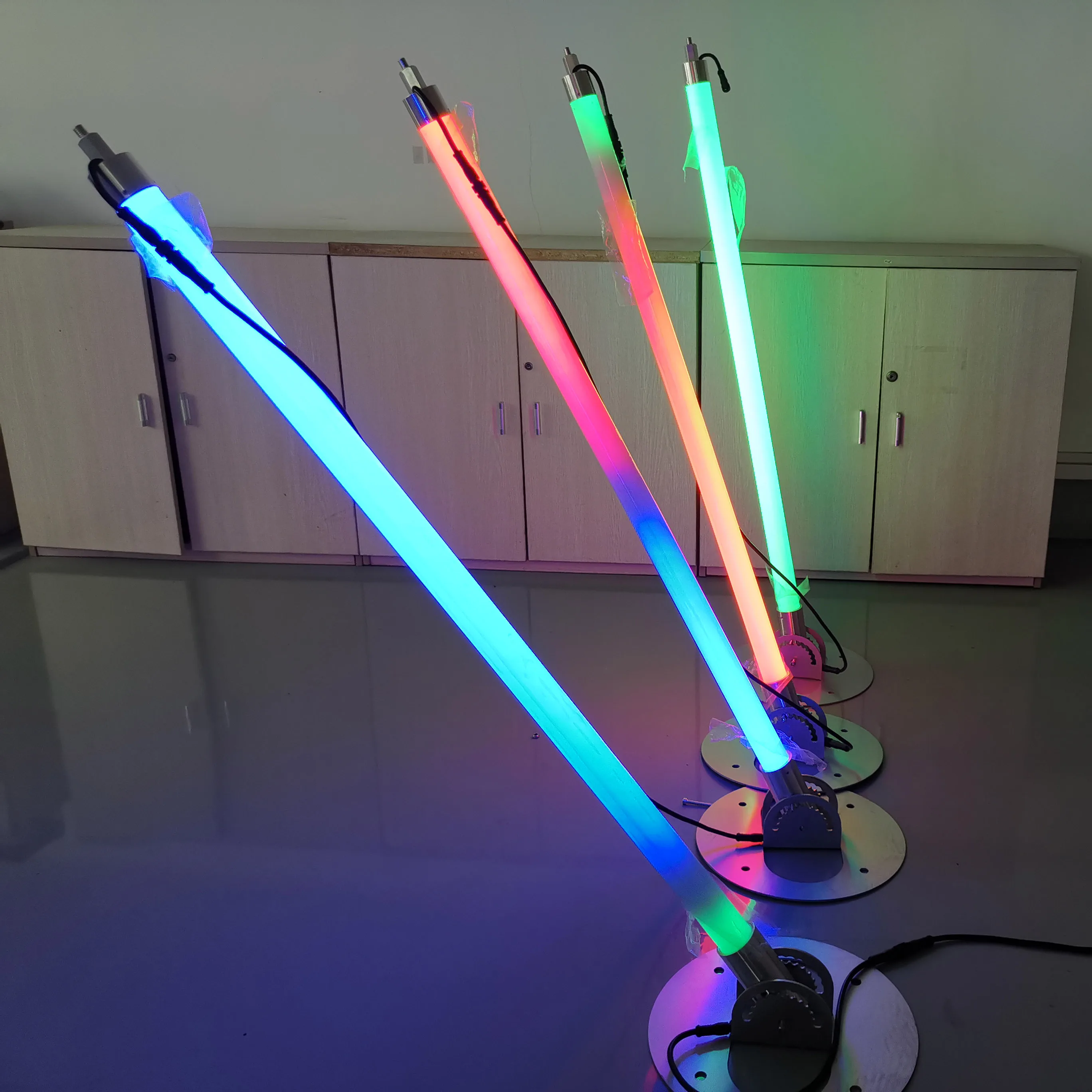 music active full color 3D dmx512 led tube light at night club