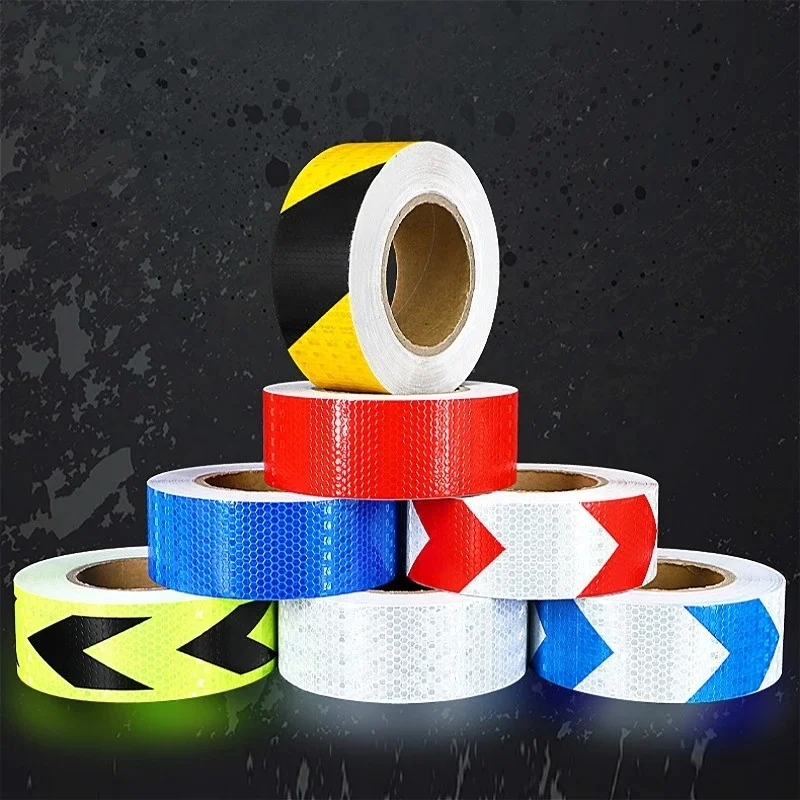 Waterproof Red And White Adhesive Safety Conspicuity Reflector Tape For Trailer Cars Trucks Outdoor Reflective Tape