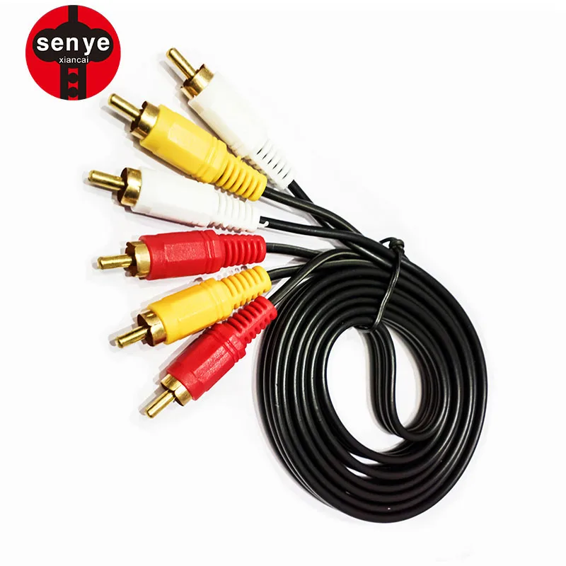  1 5 м Лидер продаж с завода аудиокабель RCA m/Mx3 позолоченный 3rca для кабелей по оптовой