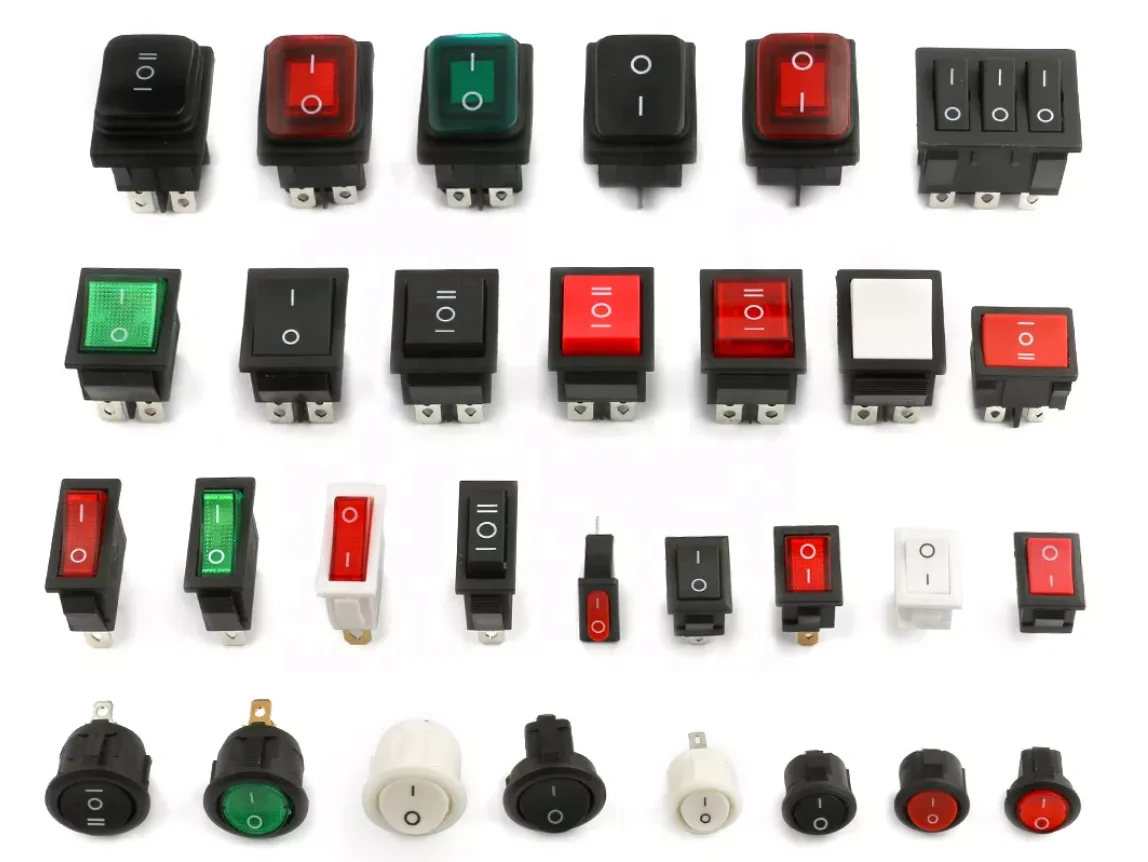 Rocker Button Switch 3 position DPDT on off or on off on for electric control