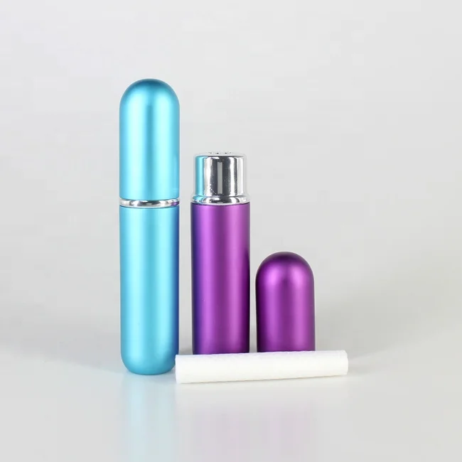 5ml Refillable Blank Aluminum Aromatherapy Inhaler Tubes Essential Oil Nasal Inhaler Bottle