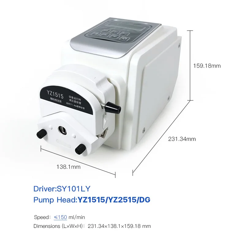 SY101LY Injection molding or extrusion mode node control pump 24V control multi-pump head with peristaltic pump