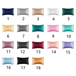 Satin Pillowcase for Hair and Skin et of 2 Silky Cooling Pillow Covers Cases with Scrunchie and Bonnet, Envelope Closure Design
