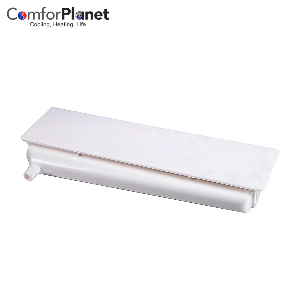 HVAC system parts air conditioning  water condensate drain hose horizontal outlet embede pre-installation box with white color