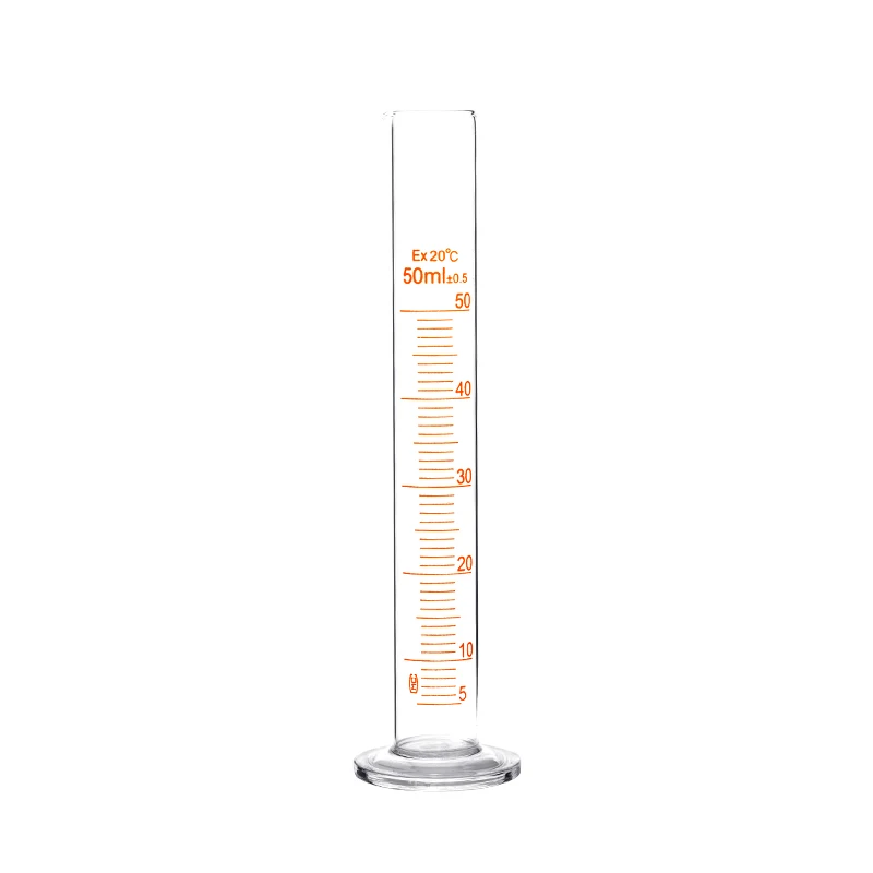 The most popular high temperature processing round glass measuring cylinder