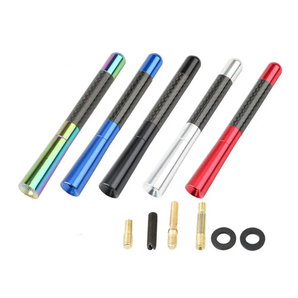 Amplitude Modulation FM Radio Signal Receiver Aerials Base Replacement Roof Shark Fin Carbon Fiber Car Antenna