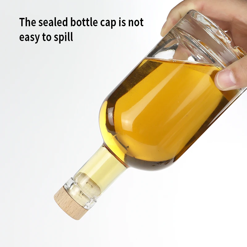 Mini Empty Round 100ml Vodka Gin Rum Gin Samples Glass Bottle with Cork Stopper