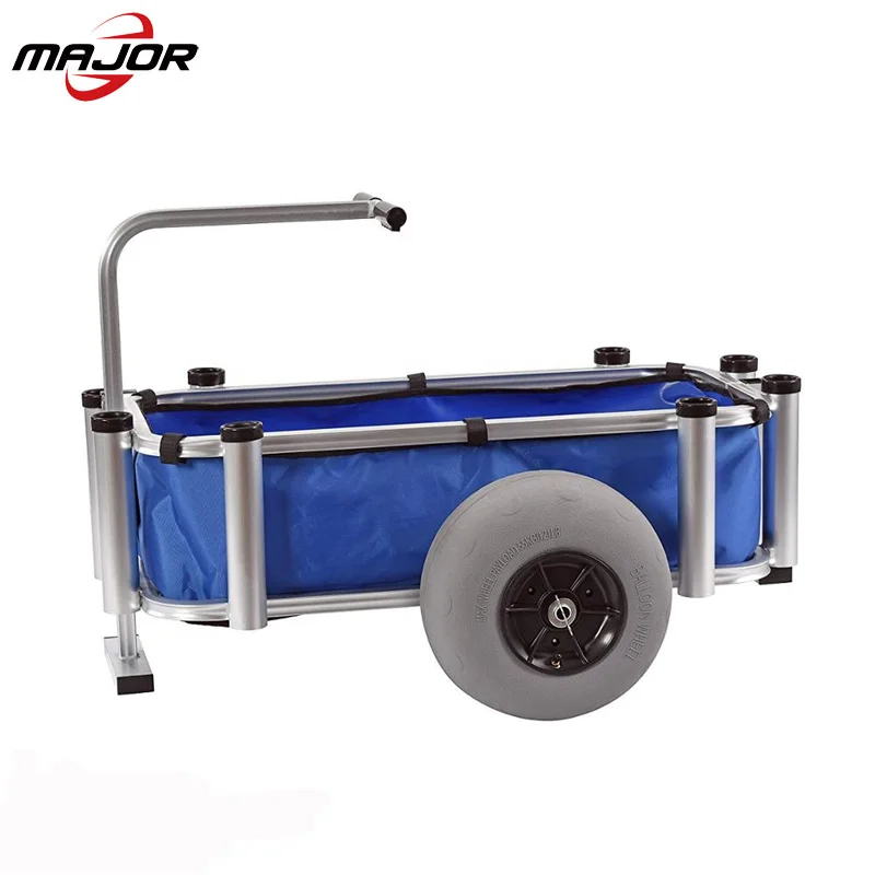 Портативный 12 дюймов шар колеса алюминиевая Рыбацкая пляжные тележка