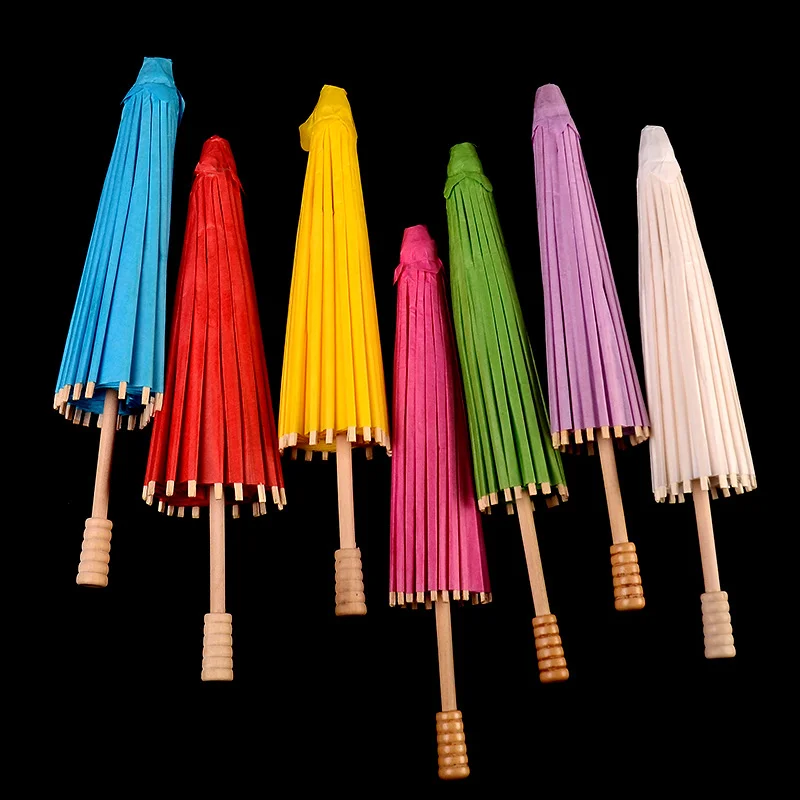 2023 Handmade White Paper Brida Wedding Umbrella Roman Style Parasols Presents Mini Chinese Craft Umbrella