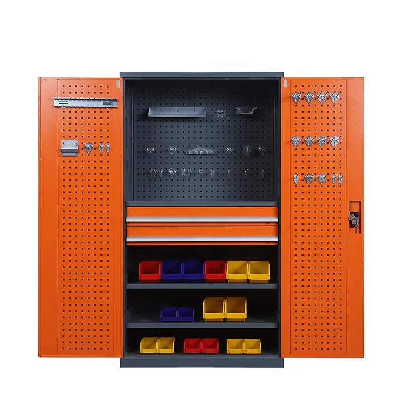 Workshop equipment 72 inch 2 door tool storage cabinet heavy duty workshop garage mechanic metal steel tool cabinet