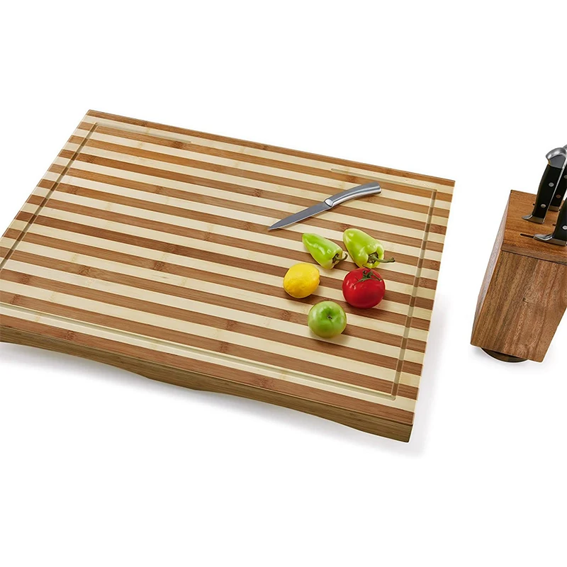 Bamboo stove cover and countertop cutting board, dual-purpose cutting board with adjustable legs, electric stove burner