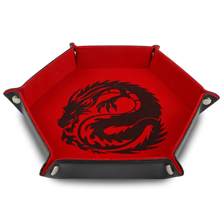 Hexangular Colorful Felt Lining Valet Tray Glasses Holder Sundries Holder