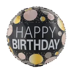 Factory custom 18inch round shape happy birthday helium foil balloons globos feliz cumpleanos for party decoration