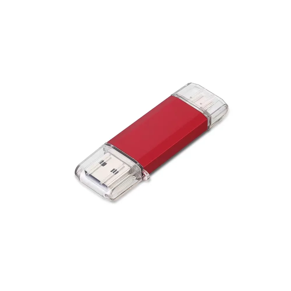 Custom Logo usb flash drive 8GB16GB 32GB 64GB  2 IN 1 OTG Usb Dual Flash Drive for Android Smartphone Pendrive