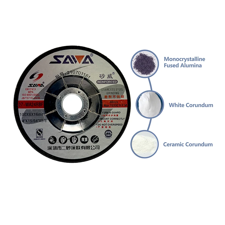 High Efficiency 100x6x16mm Aluminum Oxide Grind Disc Grinding Wheel For Weld Grinding