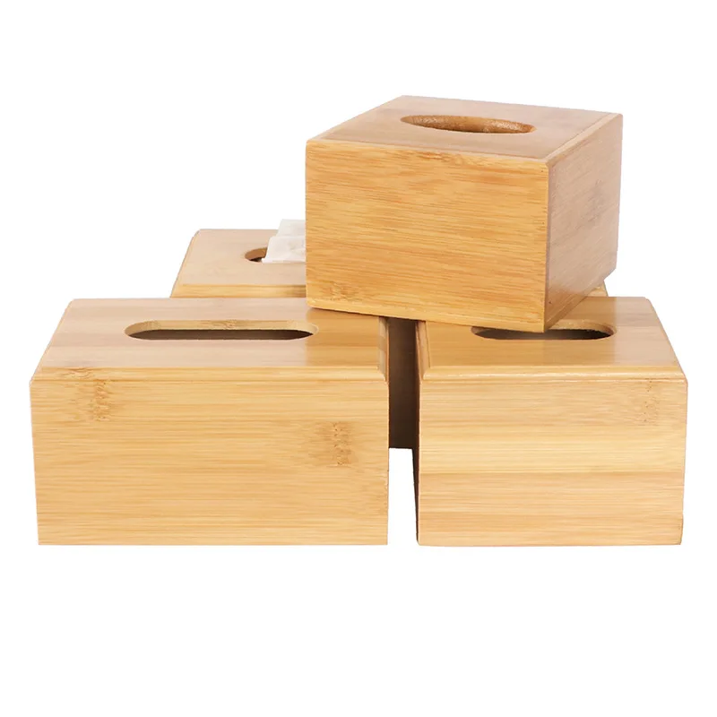 
Eco-friendly Bamboo Tissue Storage Box 