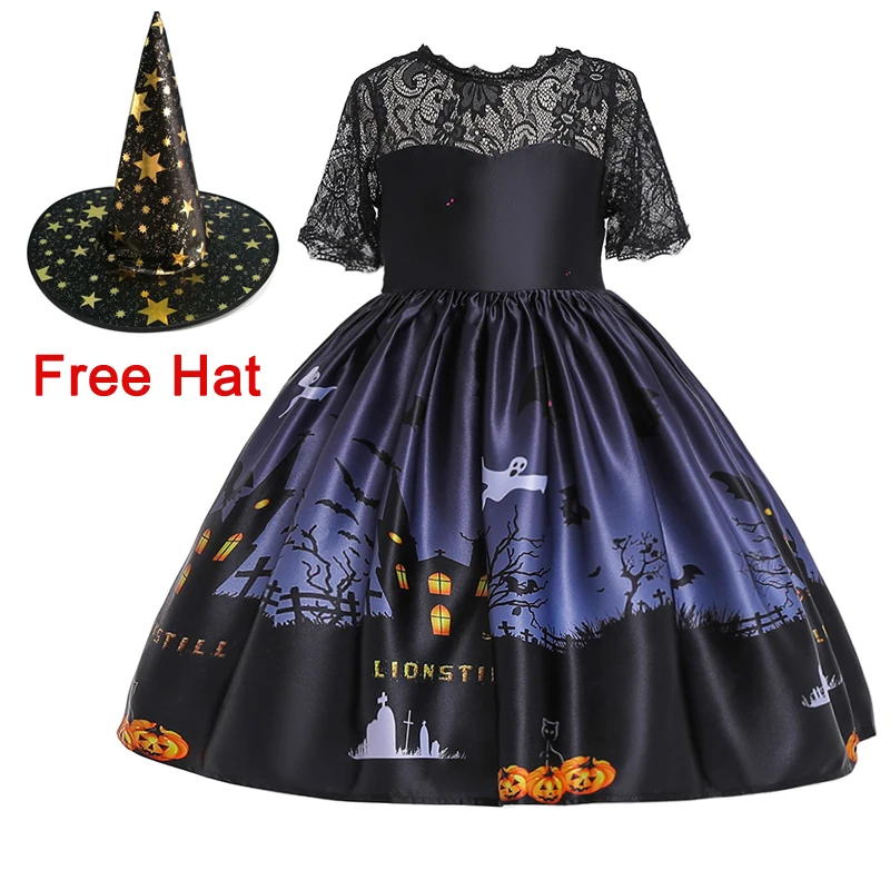 MQATZ Best Selling Halloween Cosplay Costume Applique Kids Party Dress For 2-8y Girl wear