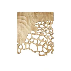 Handcraft Tea Room 3D Hollow Wood Carving Wall Art Office Decoration