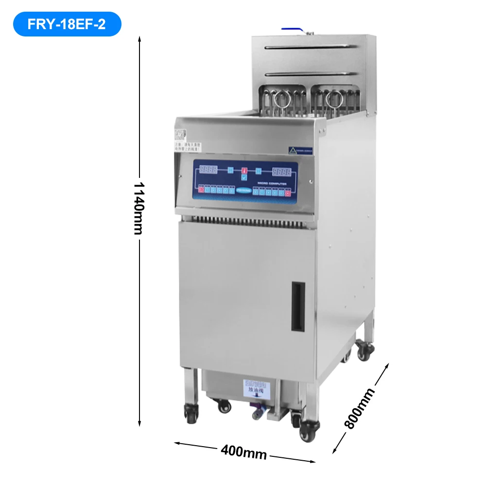 Factory Supply Electric Commercial Potato Deep Fryer Stainless Steel Oil Fryer With Oil Filter Truck