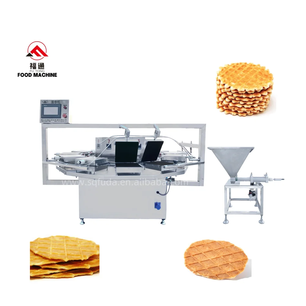 Factory support automatic waffle cookies making machine stroopwafels baking machine waffle maker