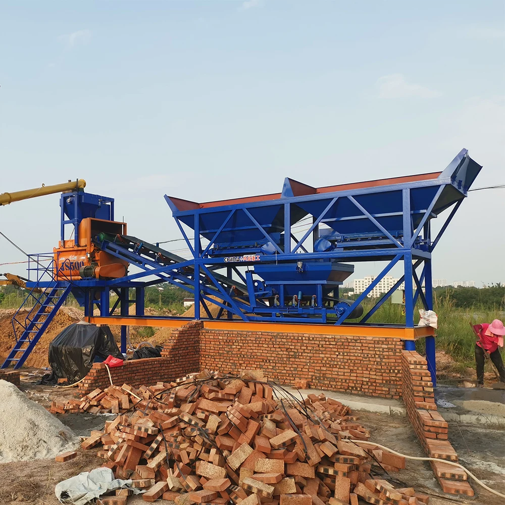 Iraq Perfect Ready Mix Concrete Batch Machine Italian Concrete Mixing Plant HZS25