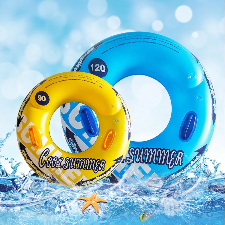 Customized Logo Summer PVC Party Flower Swimming Rings Inflatable Tube Fruit Floatie for Kids and Adults Pool Float