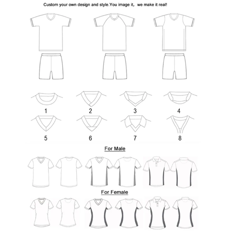 New style football uniforms team soccer jersey set customized