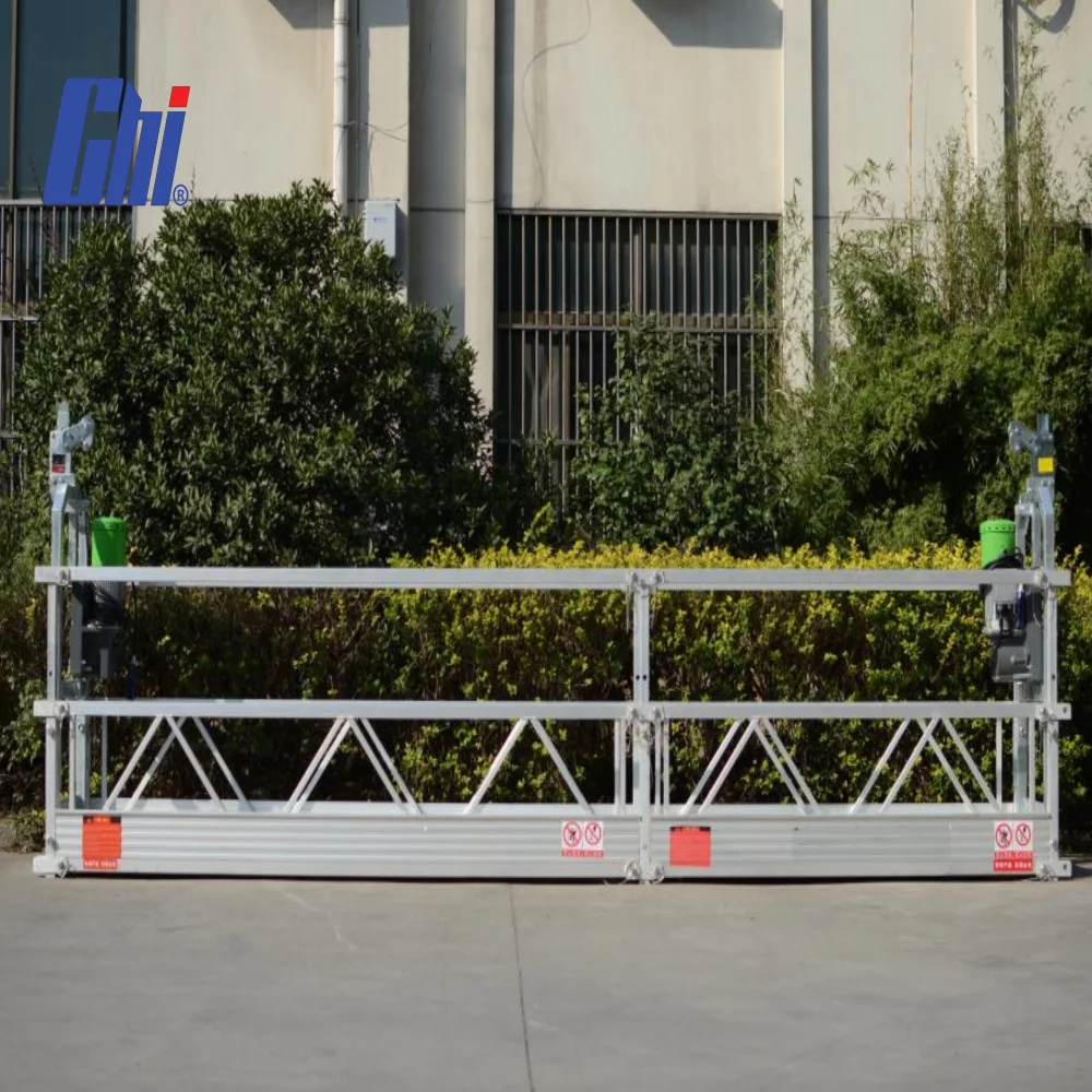 High rise building window cleaning equipment steel suspended scaffolding pin type suspended platform ZLP800