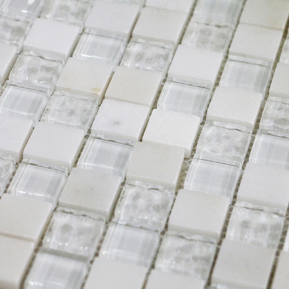 China Factory Good Service Matted Grey High Quality Glass and Marble Tile  Swimming Pool Wear-resistant Tiles