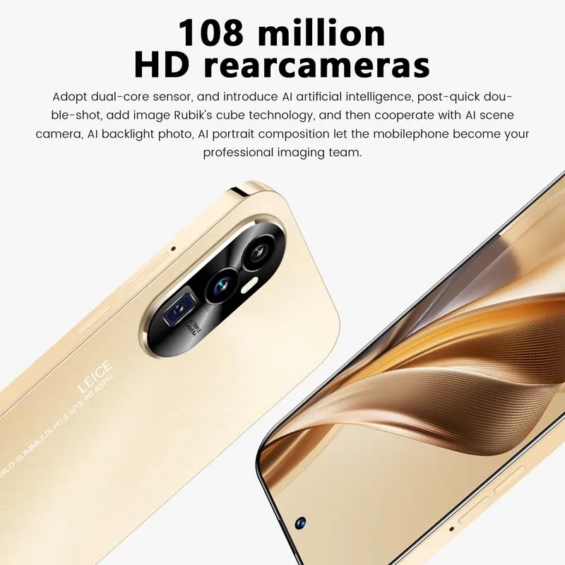 2023 Reno10 Pro+ International Shipping Chip Price Wholesale Lots Cell Phones 5G Smartphone 7.5 inch Pour Telephones Portables