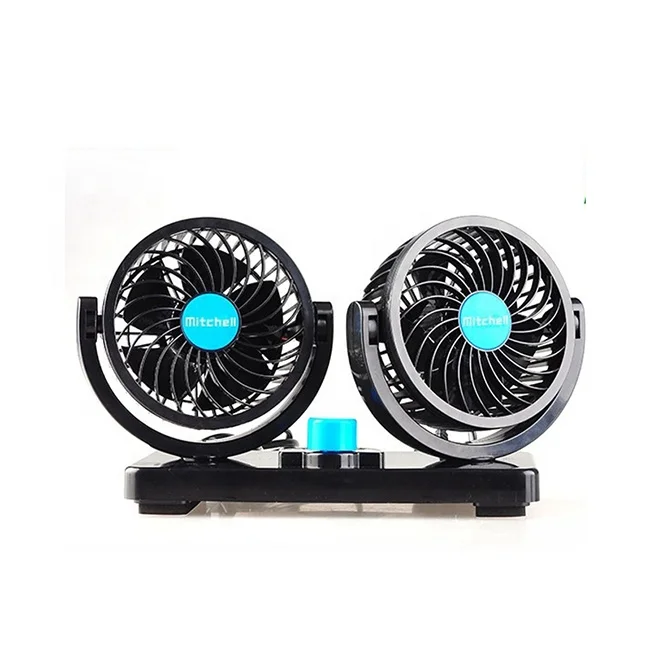 Mitchell автомобильного вентилятора, работающего на постоянном токе 12 В в аксессуары для автомобильного интерьера, двойной головкой Электрический вентилятор для грузовика