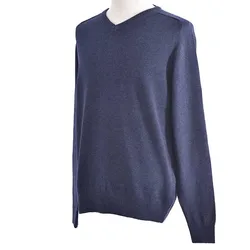 Винтажный Мужской базовый пуловер из органического хлопка с v-образным вырезом 9gg