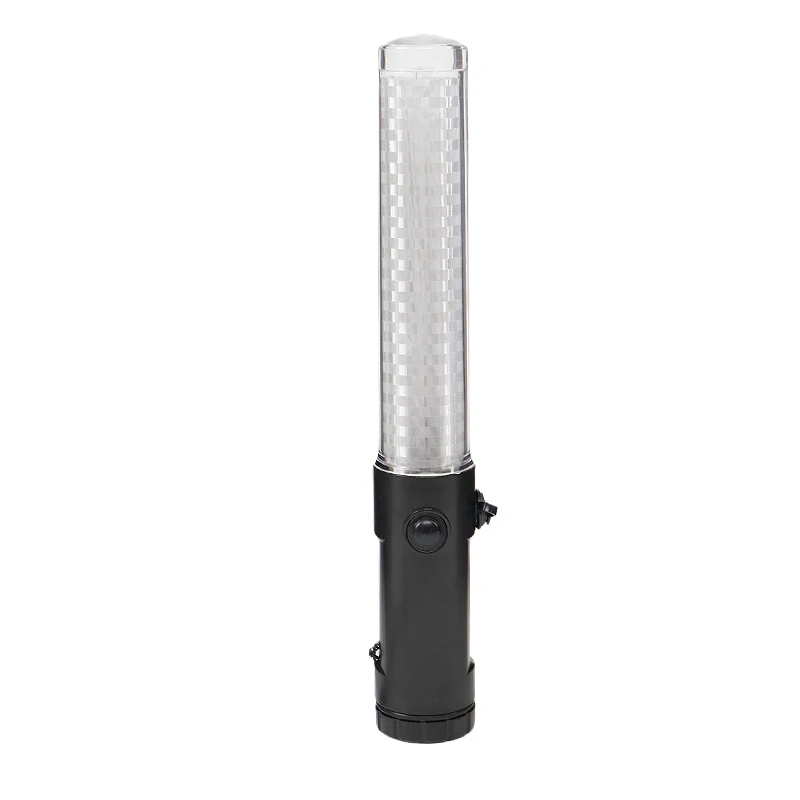 LED Police Traffic Control Road Safety Baton Warning Light Stick With 2 Flashing Modes (Blinking And Steady Glow)