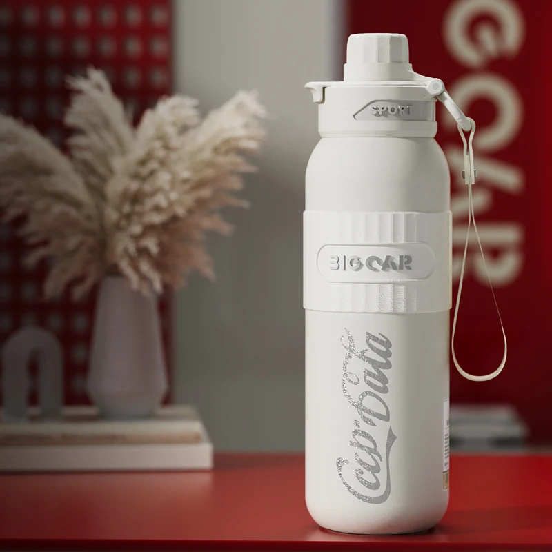 2024 Custom Sport Gym Double Wall Vacuum Insulated 600ml Pure Titanium Magnetic Lid Water Bottles