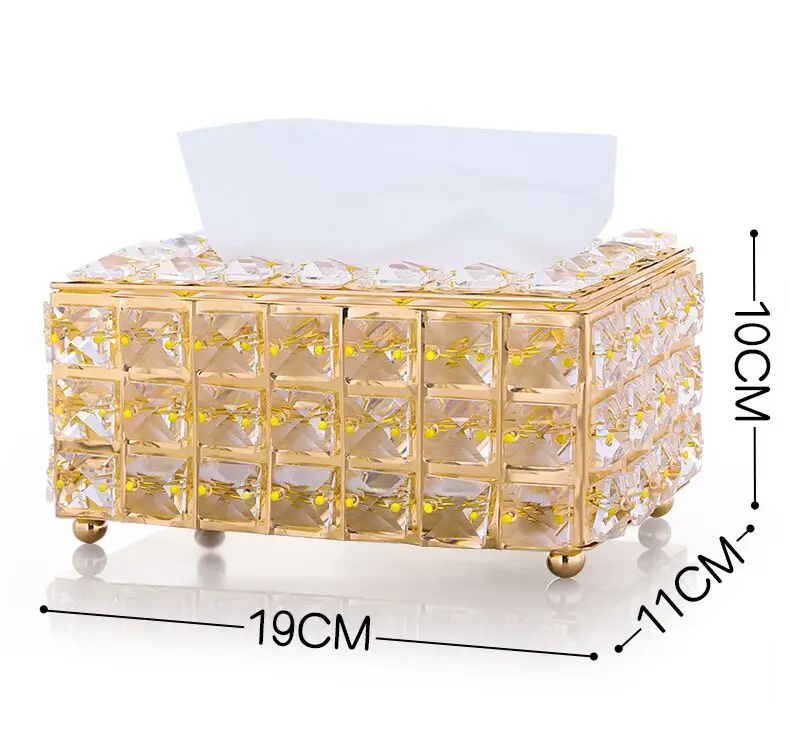 New Design Crystal Tissue Box Cover Plain Nordic Style Creative Tissue Box Cover