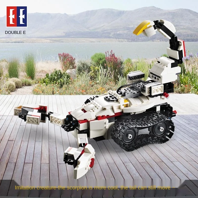
cada remote control deformation robot launch model puzzle DIY boy toy car building blocks C51027-28 