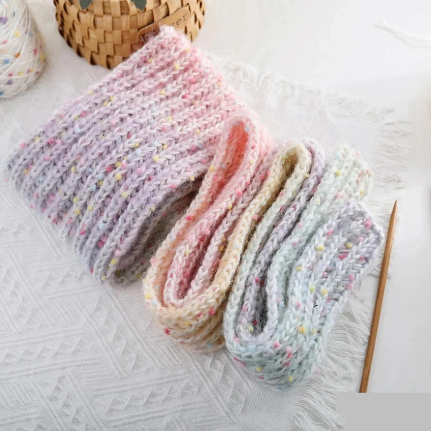 2024 thick yarn super chunky 80 acrylic 20 wool yarn for DIY gradient scarf